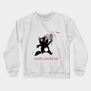 Heart Hunter Cat Crewneck Sweatshirt